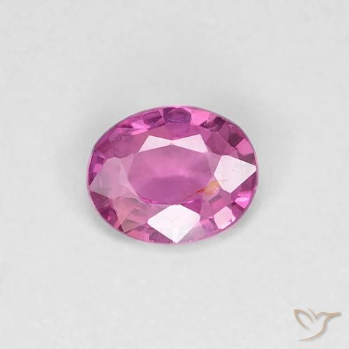 Zaffiro Rosa intenso naturale da 0.34 ct, Ovale, VS