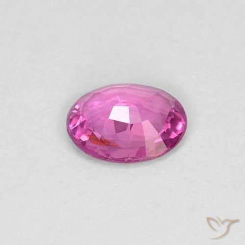 Zaffiro Rosa intenso naturale da 0.34 ct, Ovale, VS