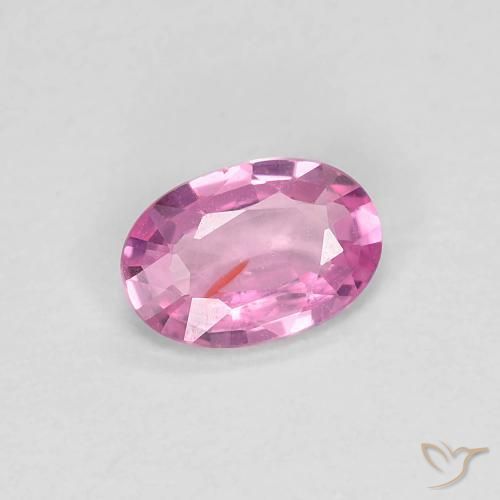 Zaffiro Rosa intenso naturale da 0.44 ct, Ovale, VS