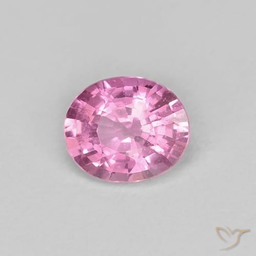 Zaffiro Rosa viola reale molto chiaro naturale da 0.49 ct, Ovale, VS
