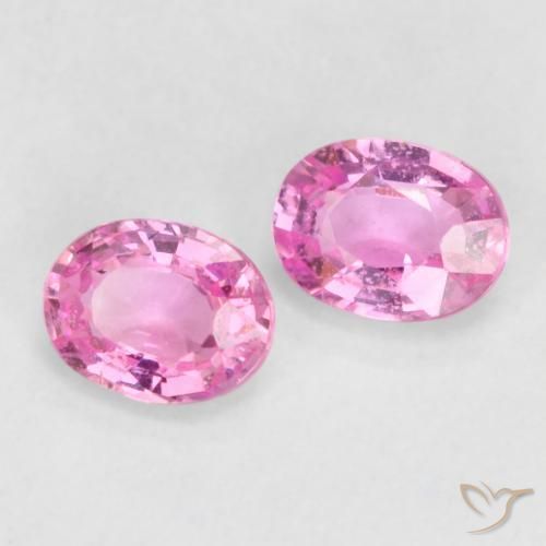 Gemme di Zaffiro Rosa viola reale molto chiaro naturale da 0.80 ct, Ovale, VS-SI