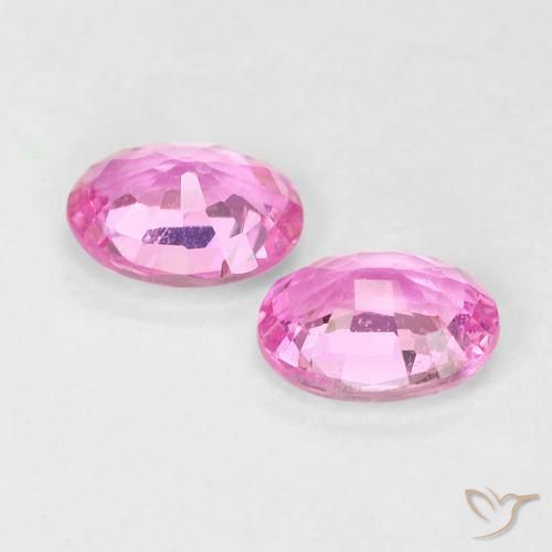 Gemme di Zaffiro Rosa viola reale molto chiaro naturale da 0.80 ct, Ovale, VS-SI