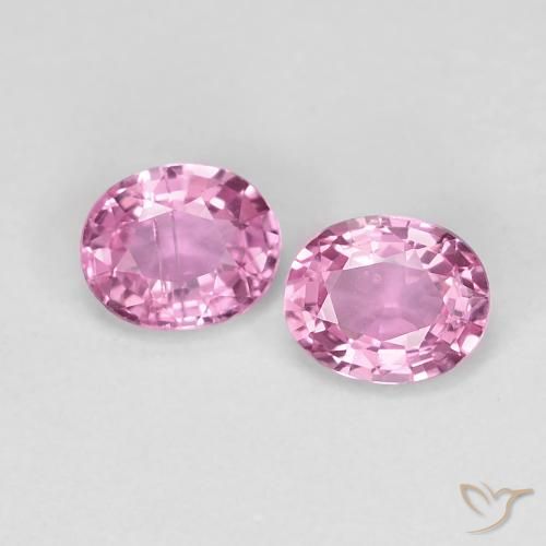 0.86ctw Naturale Rosa viola reale molto chiaro Zaffiro, Ovale, VS-SI