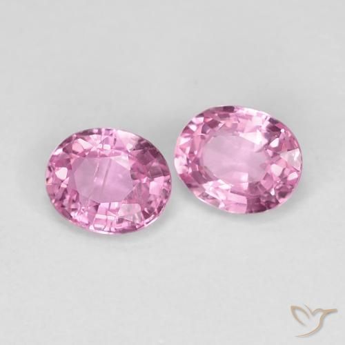 Gemme di Zaffiro Rosa viola reale molto chiaro naturale da 0.86 ct, Ovale, VS-SI