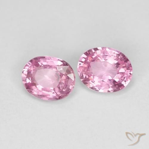 Gemme di Zaffiro Rosa Molto Chiaro naturale da 0.88 ct, Ovale, VS-SI
