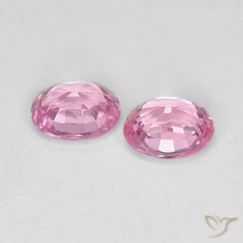 Gemme di Zaffiro Rosa Molto Chiaro naturale da 0.88 ct, Ovale, VS-SI
