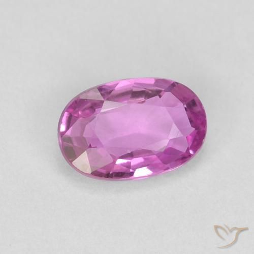 Zaffiro Rosa violetto naturale da 0.47 ct, Ovale, VVS