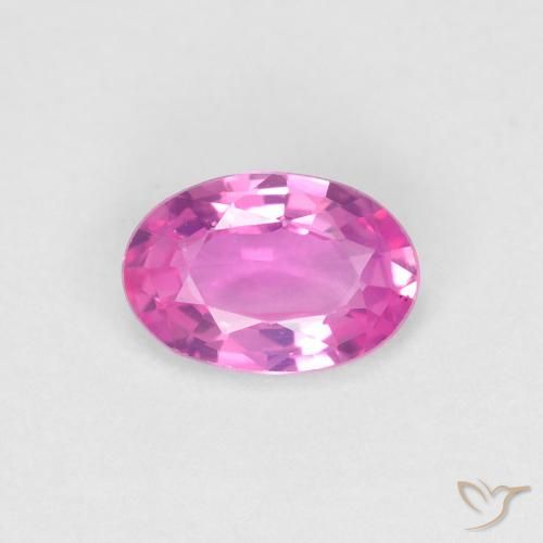 0.48ct Naturale Rosa intenso Zaffiro, Ovale, VVS