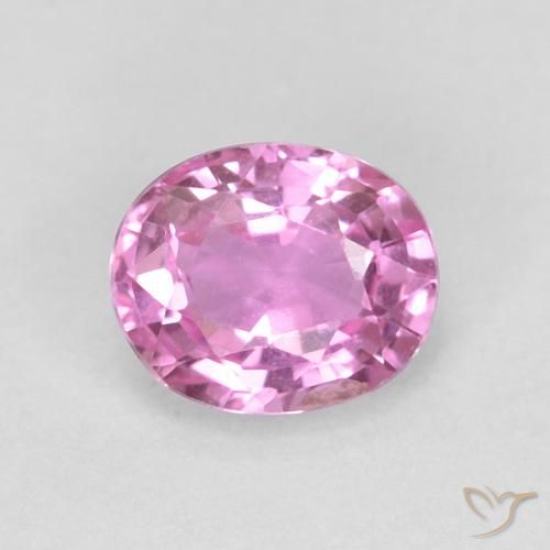 Zaffiro Rosa porpora reale naturale da 0.48 ct, Ovale, VVS