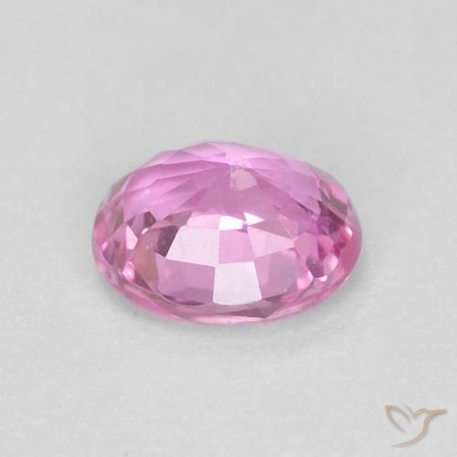 Zaffiro Rosa porpora reale naturale da 0.48 ct, Ovale, VVS