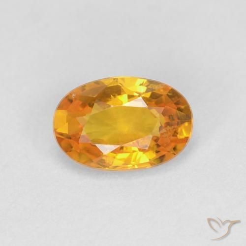 0.66ct Naturale Oro Zaffiro, Ovale, VVS-VS
