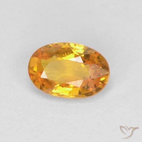 Zaffiro Oro naturale da 0.66 ct, Ovale, VVS-VS