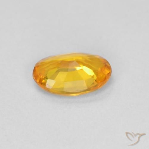 Zaffiro Dorato naturale da 0.51 ct, Ovale, VVS-VS