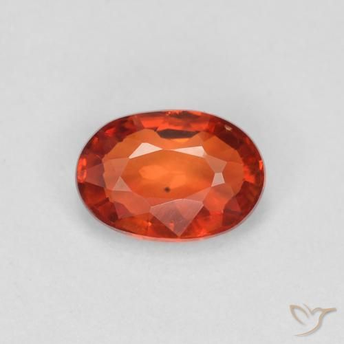 0.60ct Naturale Rosso medio Zaffiro, Ovale, VVS-VS