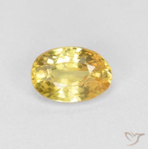 0.63ct Naturale Giallo miele Zaffiro, Ovale, VVS