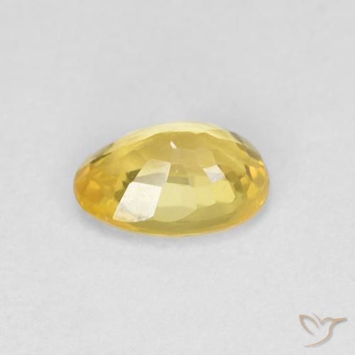 Zaffiro Giallo miele naturale da 0.63 ct, Ovale, VVS