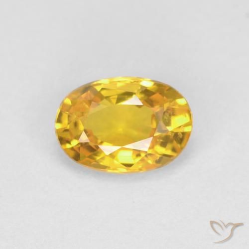 0.61ct Naturale Dorato Zaffiro, Ovale, VVS