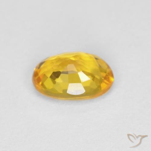 Zaffiro Dorato naturale da 0.61 ct, Ovale, VVS