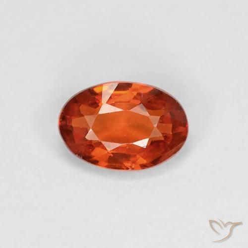 0.51ct Naturale Arancione rossastra Zaffiro, Ovale, VVS