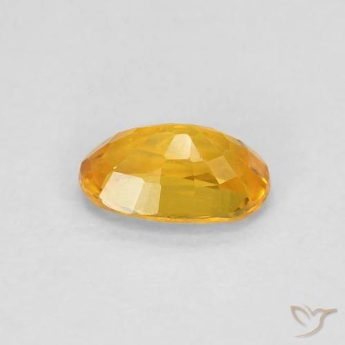 Zaffiro Arancio-Oro naturale da 0.62 ct, Ovale, VVS