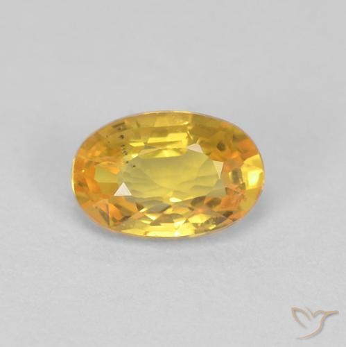0.62ct Naturale Dorato Zaffiro, Ovale, VS