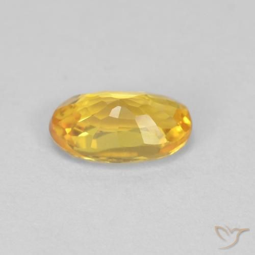 Zaffiro Dorato naturale da 0.62 ct, Ovale, VS