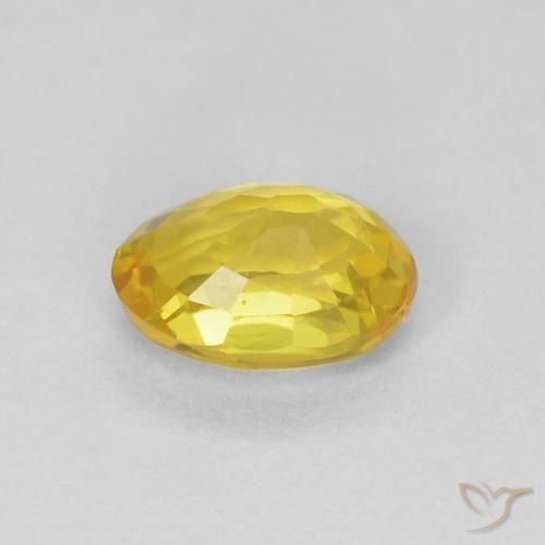 Zaffiro Giallo medio naturale da 0.56 ct, Ovale, VS