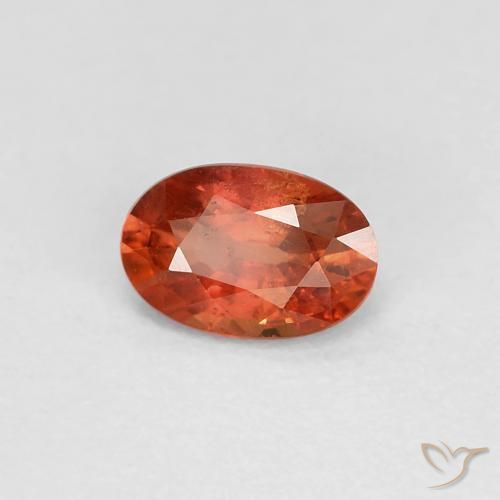 Zaffiro Arancio Medio naturale da 0.58 ct, Ovale, VS