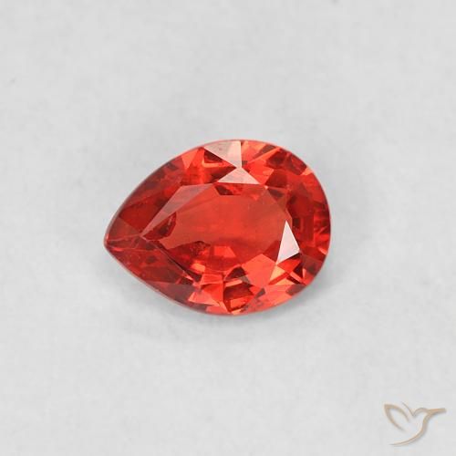 0.36ct Naturale Rosso intenso Zaffiro, Forma a pera, VVS-VS
