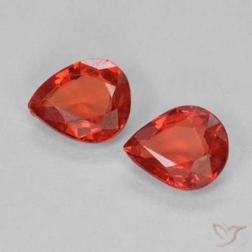 0.86ctw Naturale Rosso medio Zaffiro, Forma a pera, VVS-VS