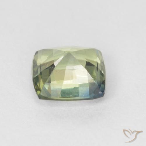 Zaffiro Verde chiaro naturale da 0.47 ct, Cuscino, VVS