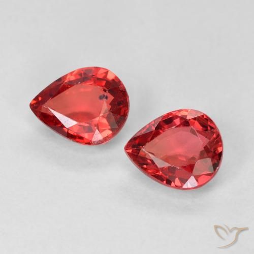 0.95ctw Naturale Rosso medio Zaffiro, Forma a pera, VVS-VS