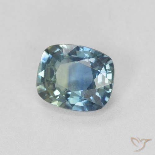 Zaffiro Teal-blu naturale da 0.82 ct, Cuscino, VVS