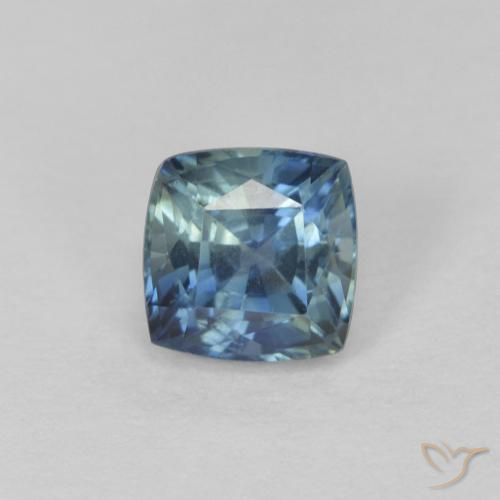 0.83ct Naturale Teal-blu Zaffiro, Cuscino, VVS
