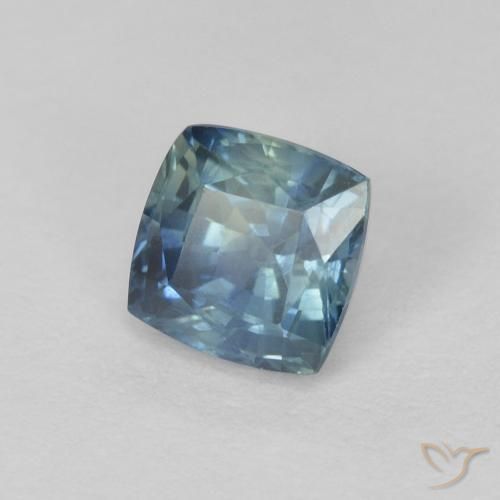 Zaffiro Teal-blu naturale da 0.83 ct, Cuscino, VVS