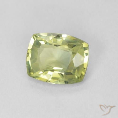 Zaffiro Verde foresta chiaro naturale da 0.79 ct, Cuscino, VVS