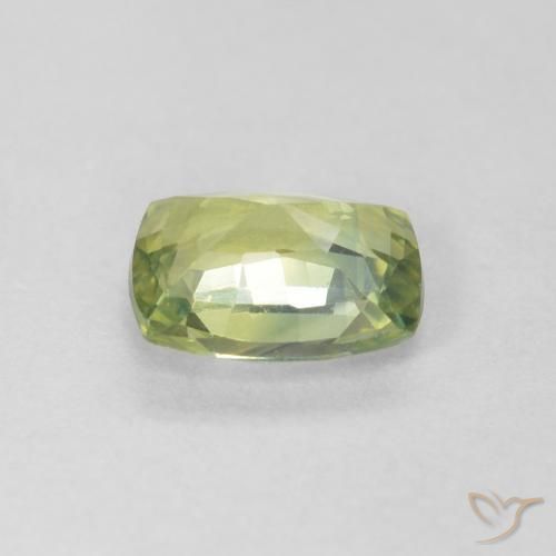 Zaffiro Verde foresta chiaro naturale da 0.79 ct, Cuscino, VVS
