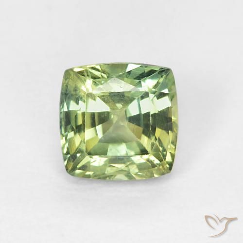 0.69ct Naturale Verde oliva Zaffiro, Cuscino, VS
