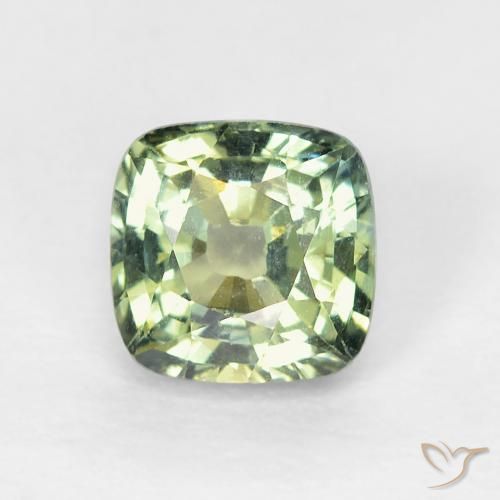 0.86ct Naturale Verde grigiastro Zaffiro, Cuscino, VS