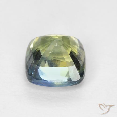 Zaffiro Verde grigiastro naturale da 0.86 ct, Cuscino, VS