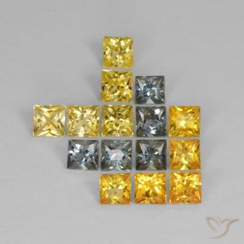 Gemme di Zaffiro Multicolore naturale da 2.26 ct, Quadrato, VS