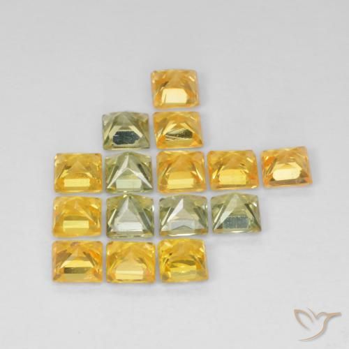 Gemme di Zaffiro Multicolore naturale da 3.54 ct, Quadrato, VS