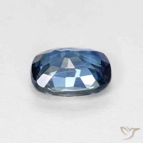 Zaffiro Teal-blu naturale da 0.85 ct, Cuscino, VVS-VS