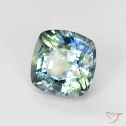 Zaffiro Teal-blu naturale da 0.67 ct, Cuscino, VS