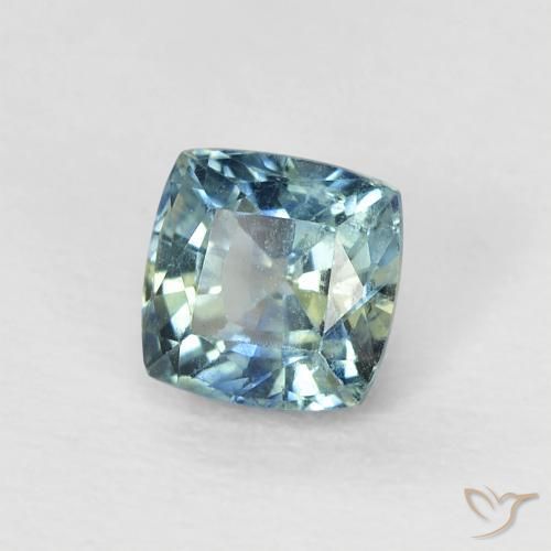 Zaffiro Teal-blu naturale da 0.69 ct, Cuscino, VS