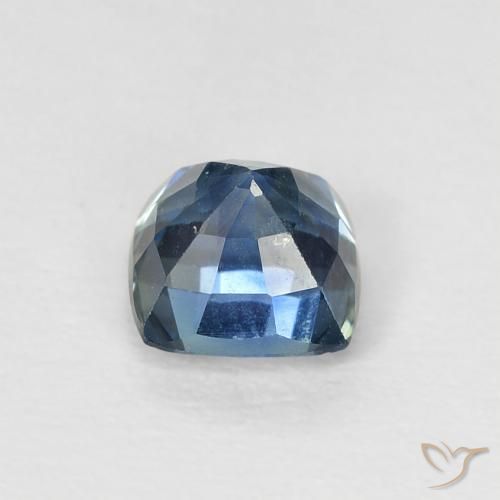 Zaffiro Teal-blu naturale da 0.69 ct, Cuscino, VS