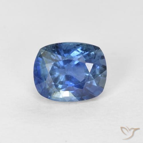 0.81ct Naturale Blu Zaffiro, Cuscino, VVS-VS