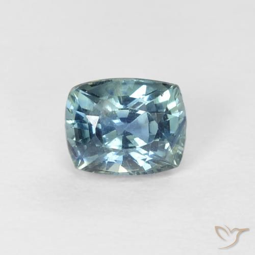 Zaffiro Teal-blu naturale da 0.66 ct, Cuscino, VVS-VS