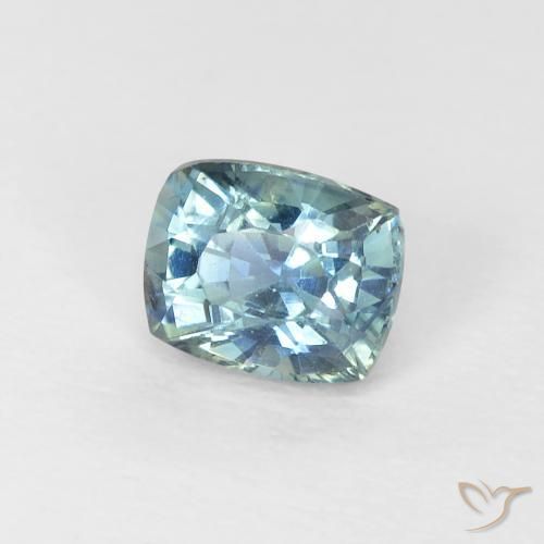 Zaffiro Teal-blu naturale da 0.66 ct, Cuscino, VVS-VS