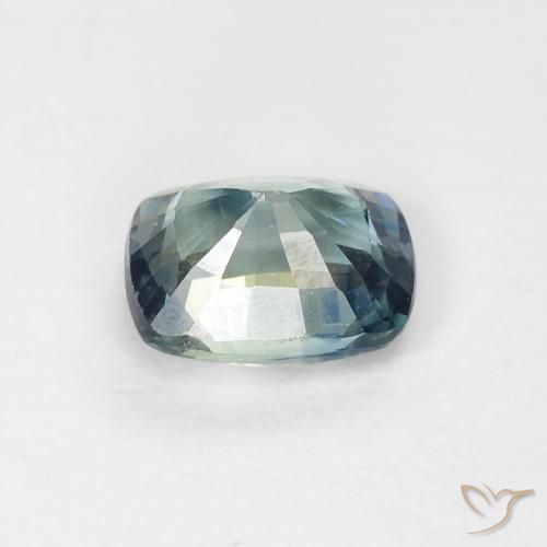 Zaffiro Teal-blu naturale da 0.74 ct, Cuscino, VVS-VS